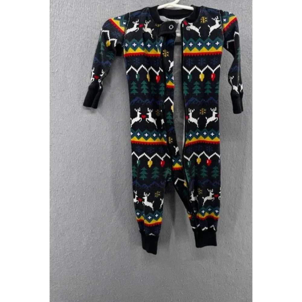 Hanna Andersson Pajamas Baby Size 12/18m Sleeper Fair Isle Christmas Very Merry‎